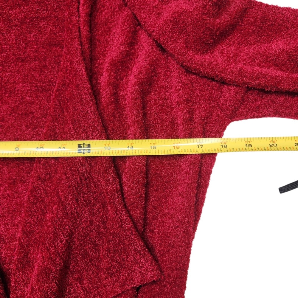 Barefoot Dreams Size S/M Red Cozy Chic Ultra Lite Open Front Cardigan Sweater - Picture 8 of 12
